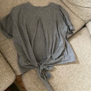 Gray open back tie top from Forever 21.